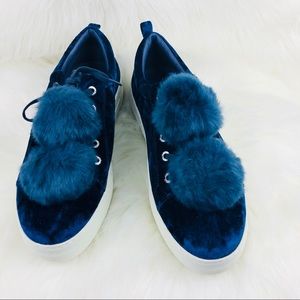 J Litvack Satin Pom Pom Sneakers